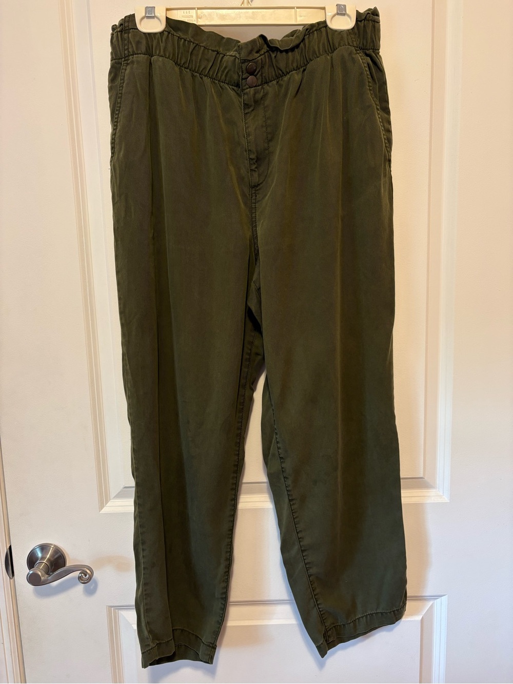 LOFT Olive Green Relaxed Trousers